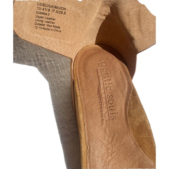 Gentle Souls | Leather Suede Sandals Gianna 2 Ankle Strap Wedge Women's Size 10 - Picture 9 of 13